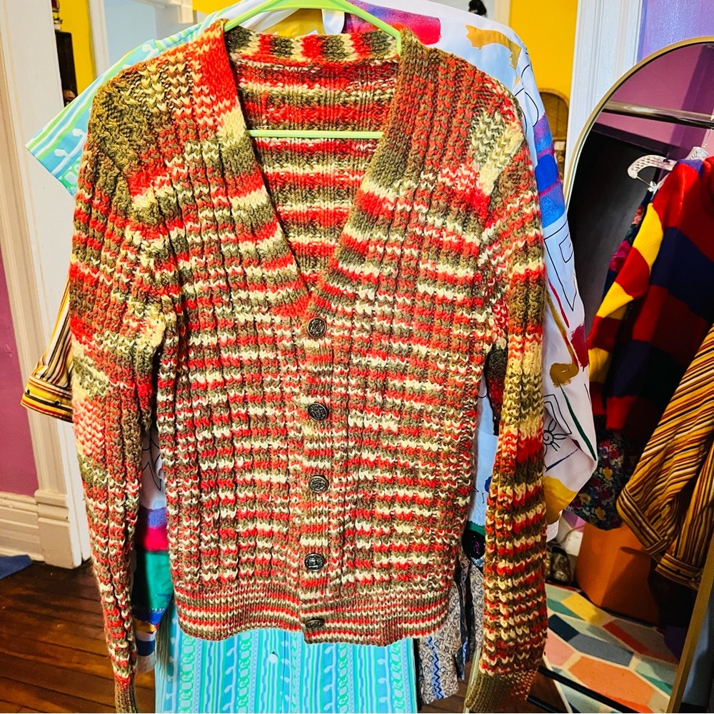 Handmade ketchup mustard sweater